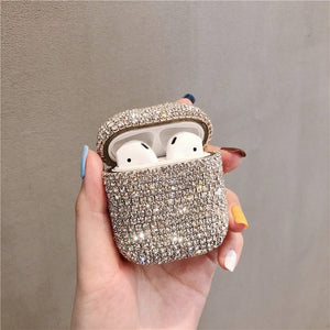 Luxury 3D Bling diamonds hard case for Apple Airpods 2  protective Wireless Bluetooth Earphone Accessories cover Charging box