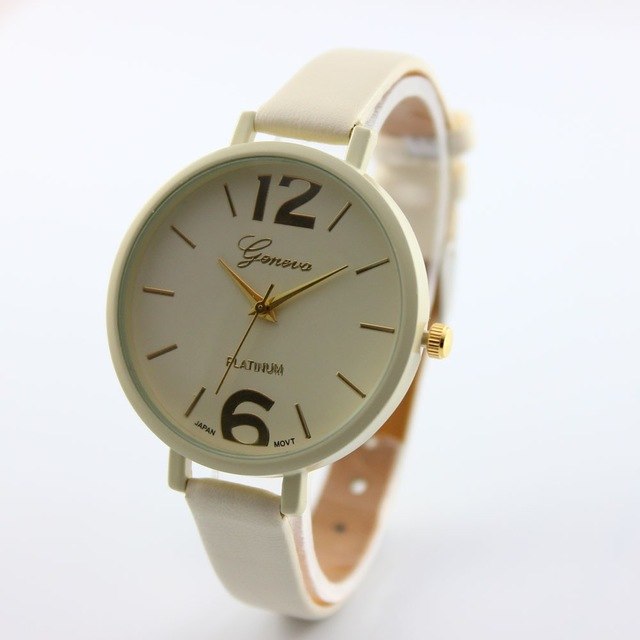 Best Mens Watches Women Geneva Fashion Luxury Quartz Watch Men Faux Leather Wrist Watch Women's Dress Hours Relogio Feminino #N
