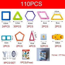 Load image into Gallery viewer, BD 110pcs Magnetic Blocks Magnetic Designer Building Construction Toys Set Magnet Educational