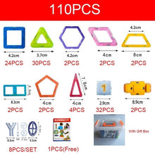 Load image into Gallery viewer, BD 110pcs Magnetic Blocks Magnetic Designer Building Construction Toys Set Magnet Educational