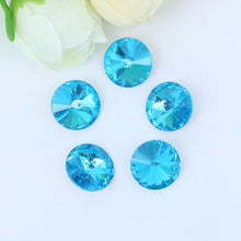 Load image into Gallery viewer, 300pcs 8mm/10mm/12mm/14mm/16mm/18mm Glass Crystal Rivoli Fancy Stone All  Colors Pointed Back Round  Stones Diy jwelery Findings