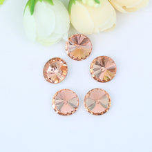 Load image into Gallery viewer, 300pcs 8mm/10mm/12mm/14mm/16mm/18mm Glass Crystal Rivoli Fancy Stone All  Colors Pointed Back Round  Stones Diy jwelery Findings