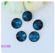 Load image into Gallery viewer, 300pcs 8mm/10mm/12mm/14mm/16mm/18mm Glass Crystal Rivoli Fancy Stone All  Colors Pointed Back Round  Stones Diy jwelery Findings