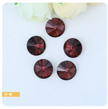 Load image into Gallery viewer, 300pcs 8mm/10mm/12mm/14mm/16mm/18mm Glass Crystal Rivoli Fancy Stone All  Colors Pointed Back Round  Stones Diy jwelery Findings