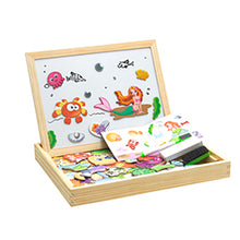 Load image into Gallery viewer, 100PCS Magnetic Puzzle Figure /Animals/ Vehicle /Circus troupe Painting Board 5 styles puzzle Box Wood t