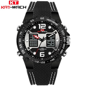 KAT-WACH male clock man watch Dual Display Digital Sports Wristwatch Military Fashion Stopwatch best selling 2018 products