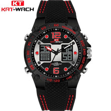 Load image into Gallery viewer, KAT-WACH male clock man watch Dual Display Digital Sports Wristwatch Military Fashion Stopwatch best selling 2018 products