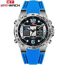 Load image into Gallery viewer, KAT-WACH male clock man watch Dual Display Digital Sports Wristwatch Military Fashion Stopwatch best selling 2018 products
