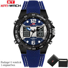 Load image into Gallery viewer, KAT-WACH male clock man watch Dual Display Digital Sports Wristwatch Military Fashion Stopwatch best selling 2018 products