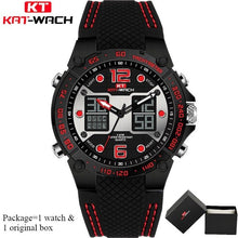 Load image into Gallery viewer, KAT-WACH male clock man watch Dual Display Digital Sports Wristwatch Military Fashion Stopwatch best selling 2018 products