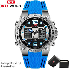 Load image into Gallery viewer, KAT-WACH male clock man watch Dual Display Digital Sports Wristwatch Military Fashion Stopwatch best selling 2018 products