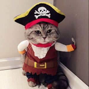 Funny Cat Clothes Pirate Suit Clothes For Cat Costume