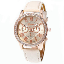 Load image into Gallery viewer, Women 3 Eyes Fashion Band Leather Quartz Synthetic Rhinestones Wrist Watches