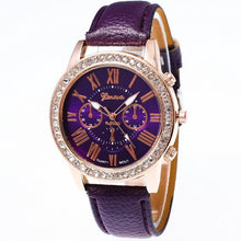 Load image into Gallery viewer, Women 3 Eyes Fashion Band Leather Quartz Synthetic Rhinestones Wrist Watches