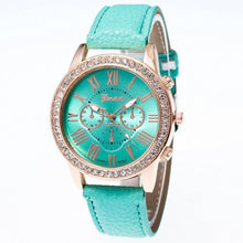 Load image into Gallery viewer, Women 3 Eyes Fashion Band Leather Quartz Synthetic Rhinestones Wrist Watches