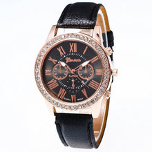 Load image into Gallery viewer, Women 3 Eyes Fashion Band Leather Quartz Synthetic Rhinestones Wrist Watches