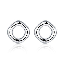 Load image into Gallery viewer, New Fashion 925 stamped silver plated Classic Jewelry Sets Square Pendant Necklace Stud Earrings For Party Women Wedding Jwelery