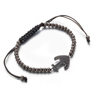 Classic golden black Round beads bracelet Hand rope chain bangles adjustable size Fashion jwelery Mens womens accessories 2018