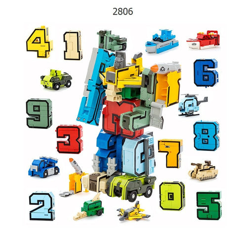 GUDI Robot Bricks 10 in 1 Creative Assembling Educational Action Figures