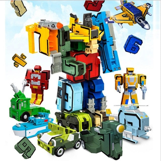 GUDI Robot Bricks 10 in 1 Creative Assembling Educational Action Figures