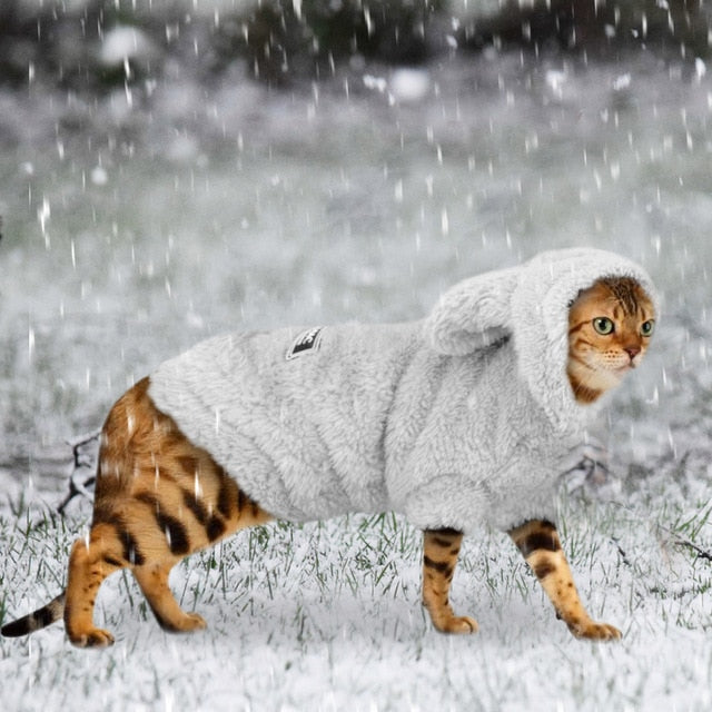 Warm Cat Clothes Winter Pet Puppy Kitten Coat Jacket