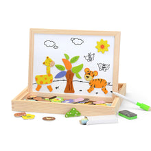 Load image into Gallery viewer, 100PCS Magnetic Puzzle Figure /Animals/ Vehicle /Circus troupe Painting Board 5 styles puzzle Box Wood t