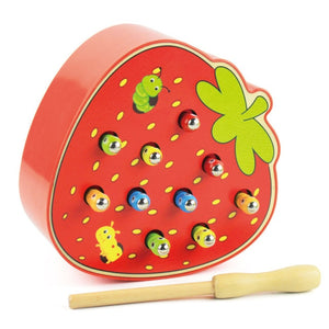 Baby Wooden Toys 3D Puzzle Early Childhood Educational Toys Catch Worm Game Color Cognitive