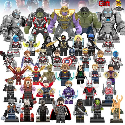 40Pcs/lot Super Heroes Building Blocks lEGOED Marvel Avengers 4 Infinity War Machine figures Iron Man