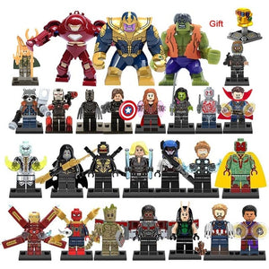 40Pcs/lot Super Heroes Building Blocks lEGOED Marvel Avengers 4 Infinity War Machine figures Iron Man